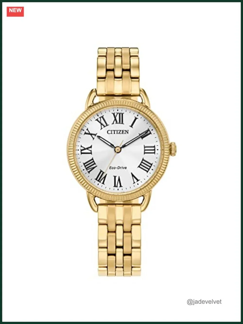 Citizen Eco-Drive Classic Coin-Edge Watch 3-Hand Gold-Tone Stainless Steel